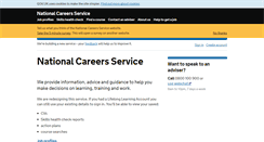 Desktop Screenshot of nationalcareersservice.direct.gov.uk